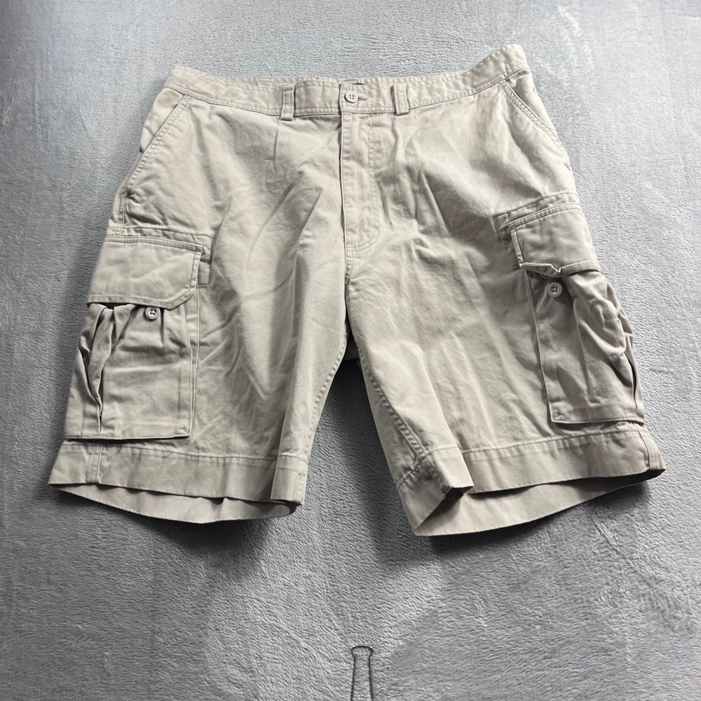 Polo Ralph Lauren Mens Tan Khaki Cotton Twill Cargo Shorts Size 38